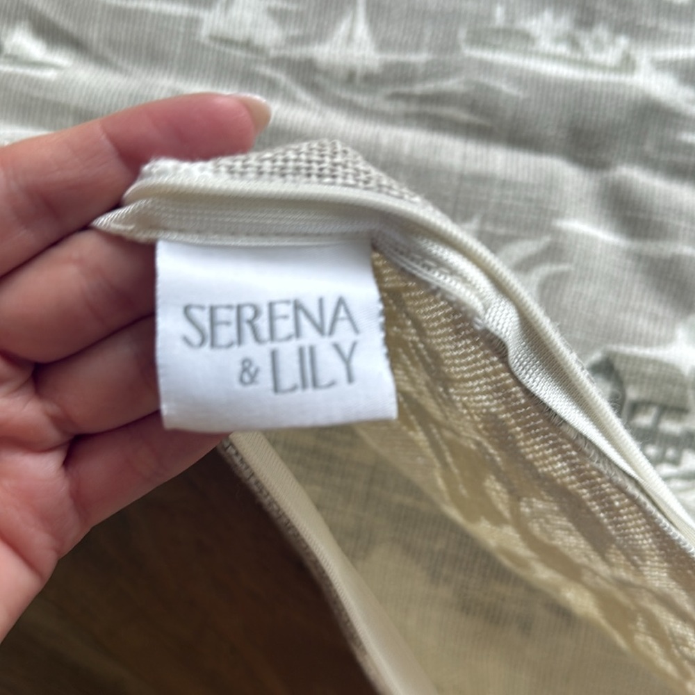 Serena & Lily Pillow Cover Sham Nautical Gray White Boat - Picture 3 of 3